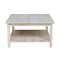 International Concepts Square Solano  Coffee Table, 32 W, 32 L, 18 in H, Wood, Unfinished OT-6SC - alternate 4